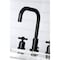 Kingston Brass FSC8930ZX Millennium Widespread Bathroom Faucet W/ Brass Pop-Up, Black FSC8930ZX - alternate 4